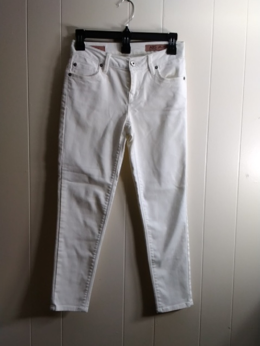 ABS Allen Schwartz White Skinny High-Rise Jeans